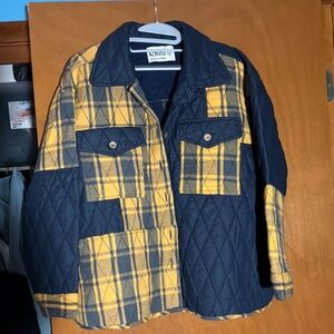 RHEA Jacket Large/Xlarge oversized Blue and Yellow